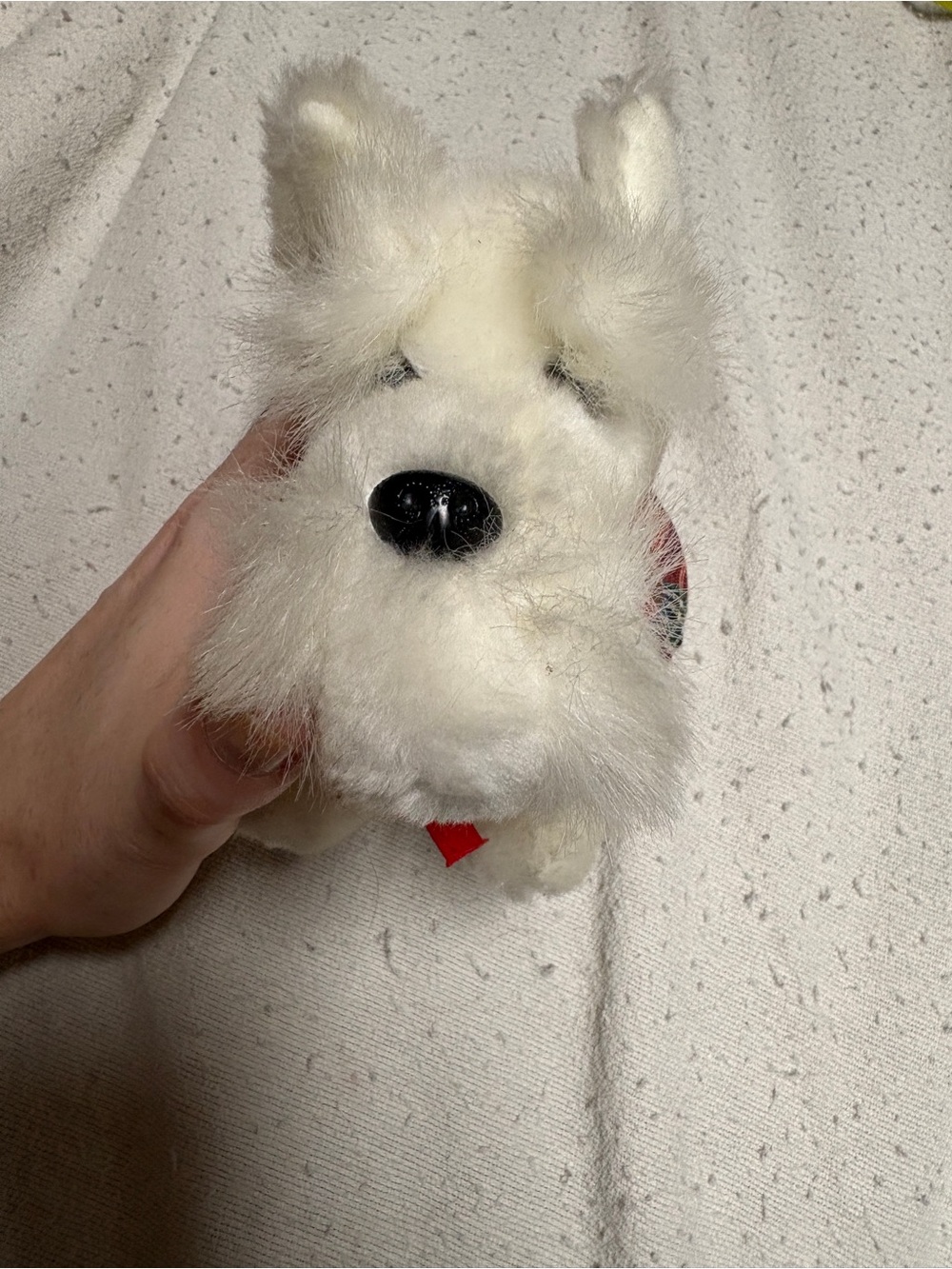 Vintage Special Effects Mac Doggie Scottie White Terrier Dog 6 Inch Plush